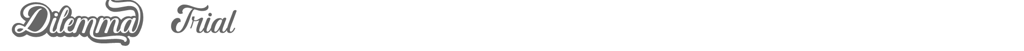 Sample characters Dilemma Font